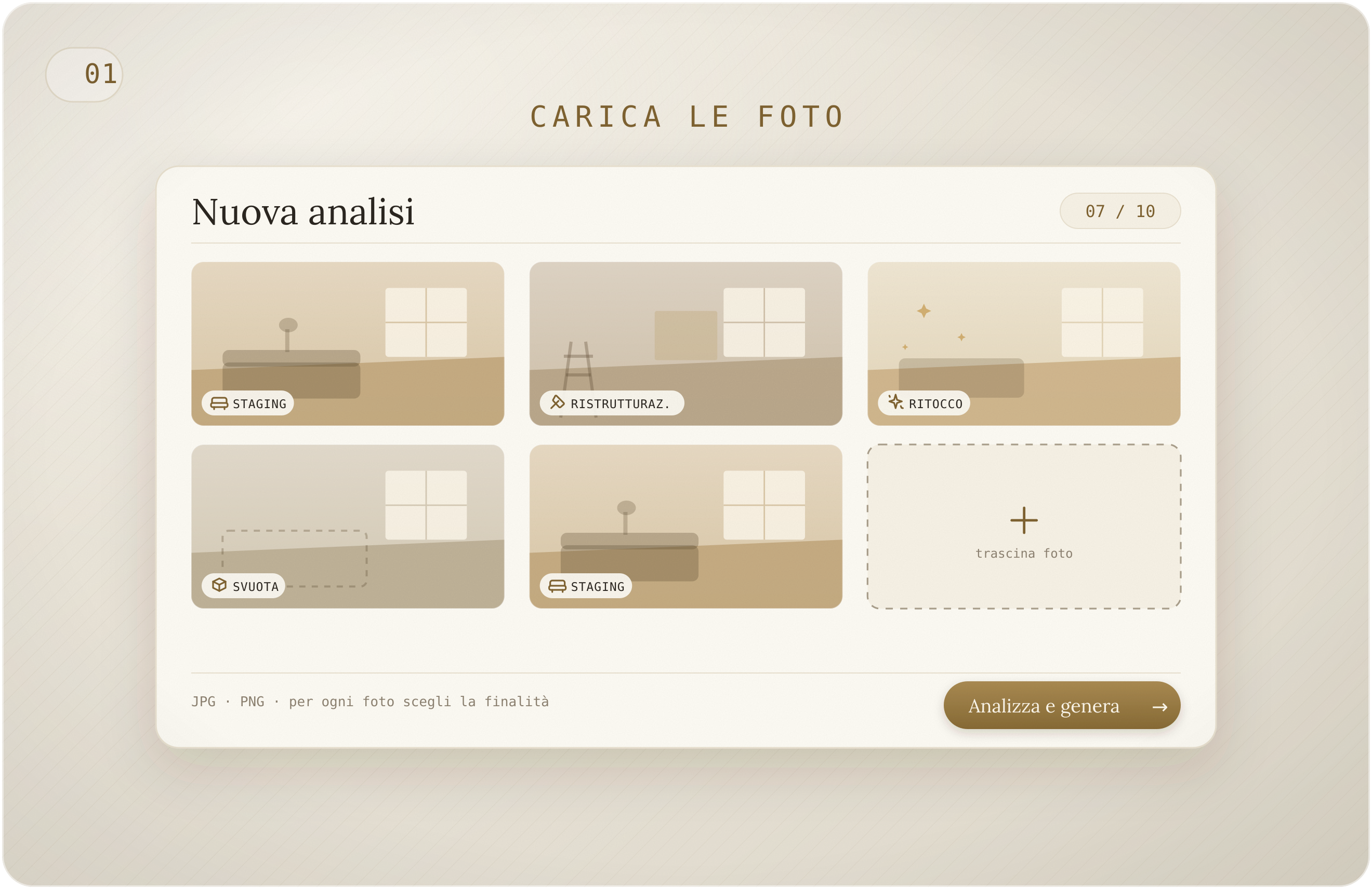 Carica le foto